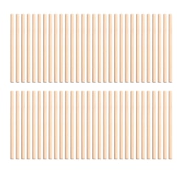 100 stk runde trædyvelstænger håndværksstænger til træbearbejdning gør-det-selv byggemodel Legetøjsmodelfremstillingsmaterialer (10 X 0,5 cm)
