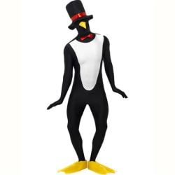 Pingvin morphsuit Second Skin Maskeraddräkt Svart XL