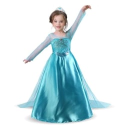 Prinsessklänning Elsa Frost Blue 140