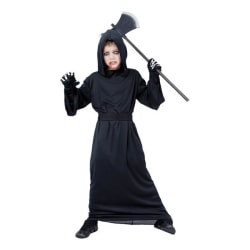 Reaper kåpa med huva och bälte Maskeraddräkt Halloween Black Medium 122-134 cl
