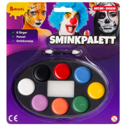 Sminkpalett med 8 färger Halloweensmink multifärg one size