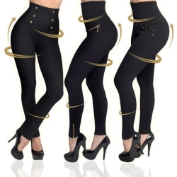 Glamour Leggings i 3 modeller Black Rhinestone 2XL/3XL