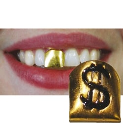 Guldtand Tanddesign med dollartecken Guld one size
