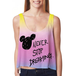 Crop topp Never Stop Dreaming MultiColor S