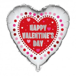 Folieballong Hjärta Happy Valentine's Day