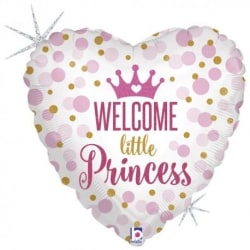 Folieballong - Welcome Little Princess 45 cm