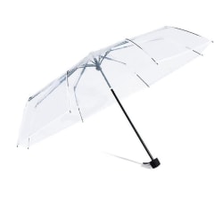 Transparent fällbart paraply Tri-fold öppning och stängning
