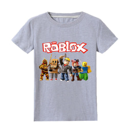 Kids Pojkar Roblox Print T-shirt Kortärmad Top Sommar Crew Neck Tee kläder CNMR Grey 7-8 Years Grey 7-8 Years