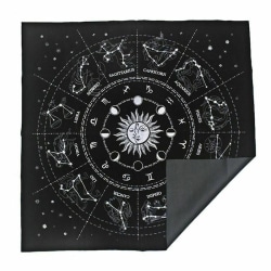 12 Constellations Tarot Card Duk Fløyels Divination Altar Black One Size