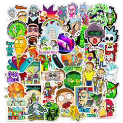 50 st Cartoon Anime Rick and Morty Stickers DIY Skateboard Stic one size