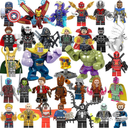 32 stk Marvel Avengers Super Hero Comic Mini Figures Dc Minifig colorful one size