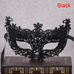 Venedig Sexig Golden Fox Mask Maskeraddräkt Dance Mask Access Black