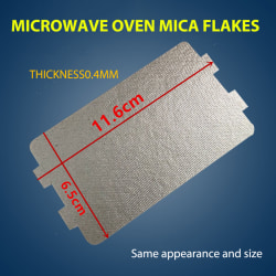 5 STK Mikrobølgeovn glimmerplate 116*64 MM erstatningsdel OneSize