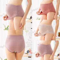 Gravid Gravid Underkläder Plus Size Trosor Bälte Spets 图案2（肤+粉+灰） XL