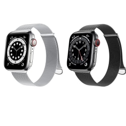 2-pack för Apple Watch Band Series SE 7 6 5 4 3 2 1 38mm 40mm 41mm 42mm 44m