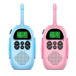 Walkie talkies til børn Genopladelige 1500 mah lang rækkevidde walkie talky til drenge piger, med 22 kanaler 2-vejs radio og lcd-skærm, legetøjsgave 2 stk.