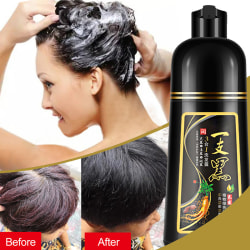 500 ml Permanent Black Hair Shampoo Organic Natural Fast Hair Dy one size