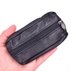 Mini blixtlås Mjuka plånböcker Unisex väska för pengar Plånböcker S Black one size