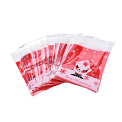 100xSelf-Adhesive-Cookie-Candy-Package-Gift-Bags-Cellophane-Bir Red