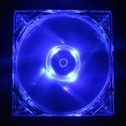80mm LED Dator PC Fläkt 8025 Silent Kylfläkt 12V LED Lumino Blue