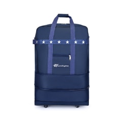 Bagageväska Vikbar incheckad väska Hjul Avtagbar Bekväm bagageväska Blue