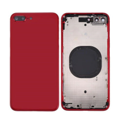 iPhone 8 Plus Baksida Komplett Med Ram - Röd
