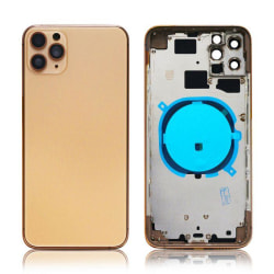 iPhone 11 Pro Max Baksida Komplett Med Ram - Guld Guld