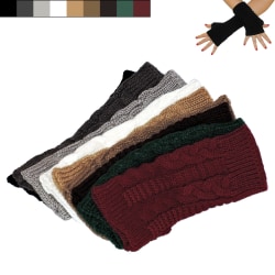 Armvarmere strikket, fingerløs og kort [20 cm] - Håndledsvarmere Black