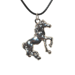 Halssmycke - Silver häst  - 42cm halsband Metall utseende