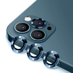 iPhone 11 Pro/11 Pro Max/12 Pro Kameralinsskydd Aluminum Alloy Blå
