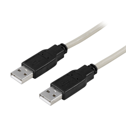 DELTACO USB 2.0 Kabel typ A hane typ A hane 1.0m black