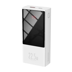 Baseus 20000mAh 22.5W Super Mini Power Bank med Digital Display white
