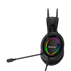 Denver GHS-130 Gaming Headset med USB Kontakt och RGB-ljus black 230 mm