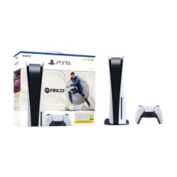 Sony PlayStation 5 (PS5) Disc Edition Blu-Ray med FIFA 23-paket Vit