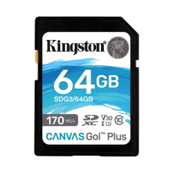 Kingston Canvas Go Plus 64 GB SDXC-kort Svart