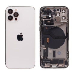 iPhone 12 Pro Baksida med smådelar Original Pulled Silver Silver