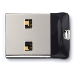 SanDisk Cruzer Fit 16GB USB minne black 7.37mm