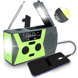 Radio World Receiver Överlevnadsutrustning Solar Radio Crank Em
