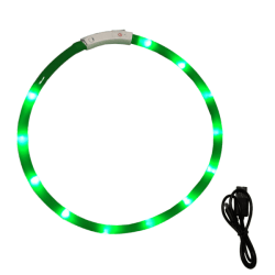 Lysande halsband hund, LED hund halsband lysande USB uppladdningsbar style 2