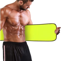 Magbälte, justerbart svettbälte, fitness i neopren med mobilficka, justerbart fitness , waist trainer - svart