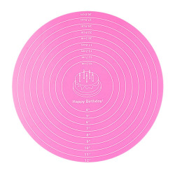 12-tommers kakeplateplate Silikonbakematte ROSA pink