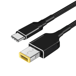 USB-C til USB Slim Square Tip Kabel Strømledning PD Lader