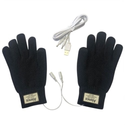 Elektriske Opvarmede Handsker Strikkede Handsker SORT black