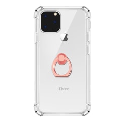 Läpinäkyvä kuori tartuntarenkaalla iPhone 11 Pro Max Pink