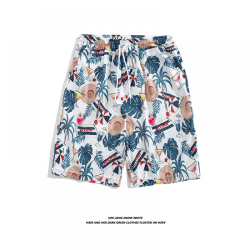 Strandshorts med färgglada print för män Hot Summer Badbyxor Sport löparbaddräkter med mesh -DK7001