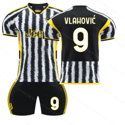 23/24 Juventus Hemma Fotbollströjor Set 9 VLAHOVIC #XS