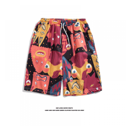 Strandshorts med färgglada print för män Hot Summer Badbyxor Sport löparbaddräkter med mesh -DK7008