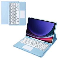 För Samsung Galaxy Tab S9+ X810/X816/X818 Löstagbart Bluetooth tangentbord Touchpad- case, case Baby Blue