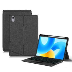 För Huawei MatePad 11.5 PU- case Avtagbart Bluetooth -bakgrundsbelyst tangentbord med pekplatta/pennaplats