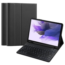 Case för Samsung Galaxy Tab S8+/S7 FE T730 T736/S7+ T970 T975, med Bluetooth tangentbord